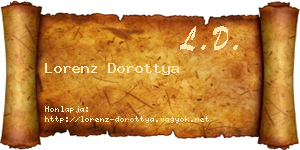 Lorenz Dorottya névjegykártya